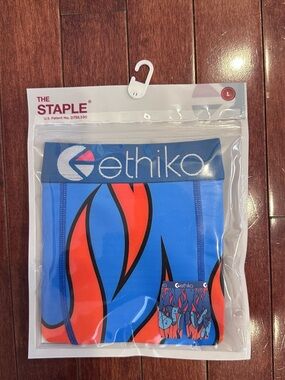 ethika Blue & Red Flame Boxer Briefs
